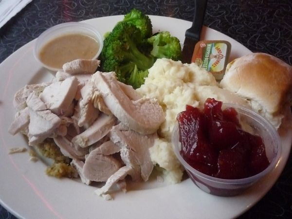 Roast turkey from Dave's Diner, Middleboro MA
