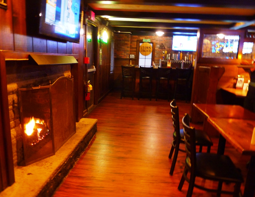 Fireplace at Father's Kitchen & Taphouse in Sandwich, Mass.