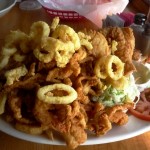 Fried Seafood Platter at Evelyn’s Drive-in, Tiverton, R.I.