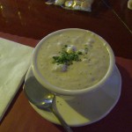 Capt. Parkers' clam chowder Picture of Capt. Parker's New England clam chowder