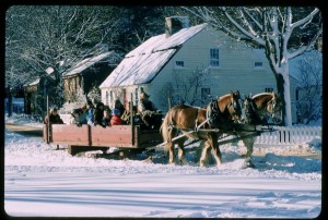 Picture of winter sleigh ride, Old Sturbridge Village, Sturbridge MA