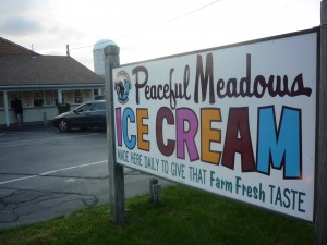 We review Peaceful Meadows Ice Cream stand in Whitman MA on our Google+ Business Page (photo by Eric)
