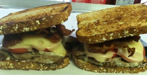 Roast beef melt from Wrap N' Roll in Belgrade, Maine. Photo credit: Joe French