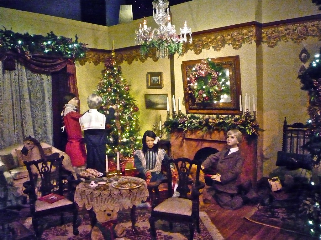 Photo of Christmas display at Enchanted Village, Jordan's Furniture, Avon MA