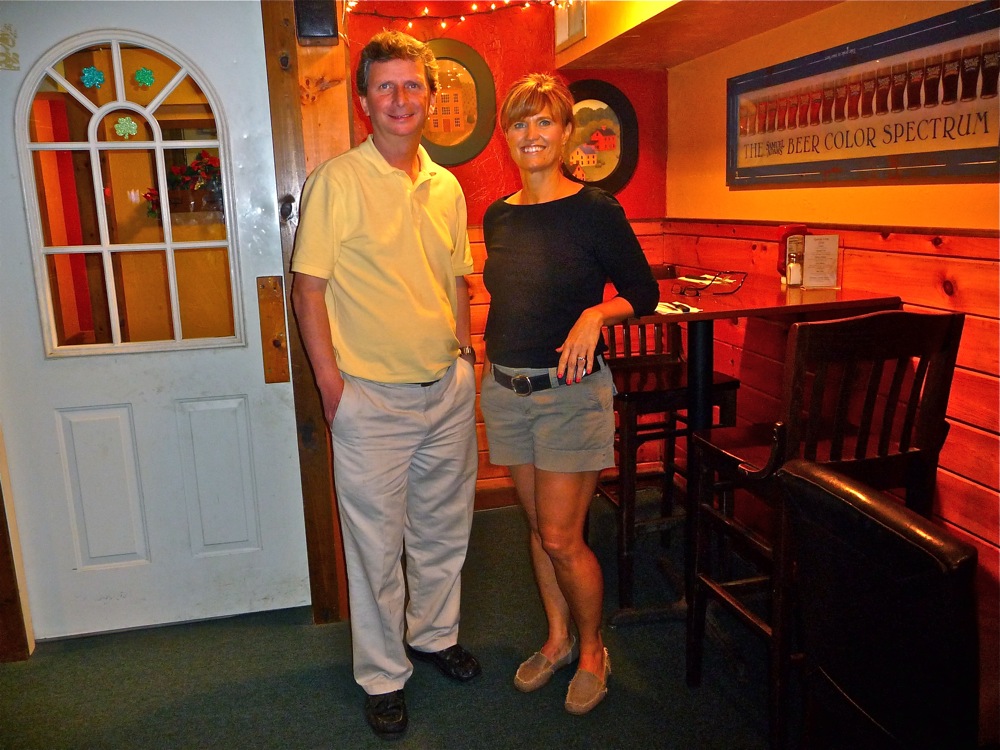 Tom Kirwan and Kristen Smith, business partners at Finnegan's Wake in Walpole, MA.