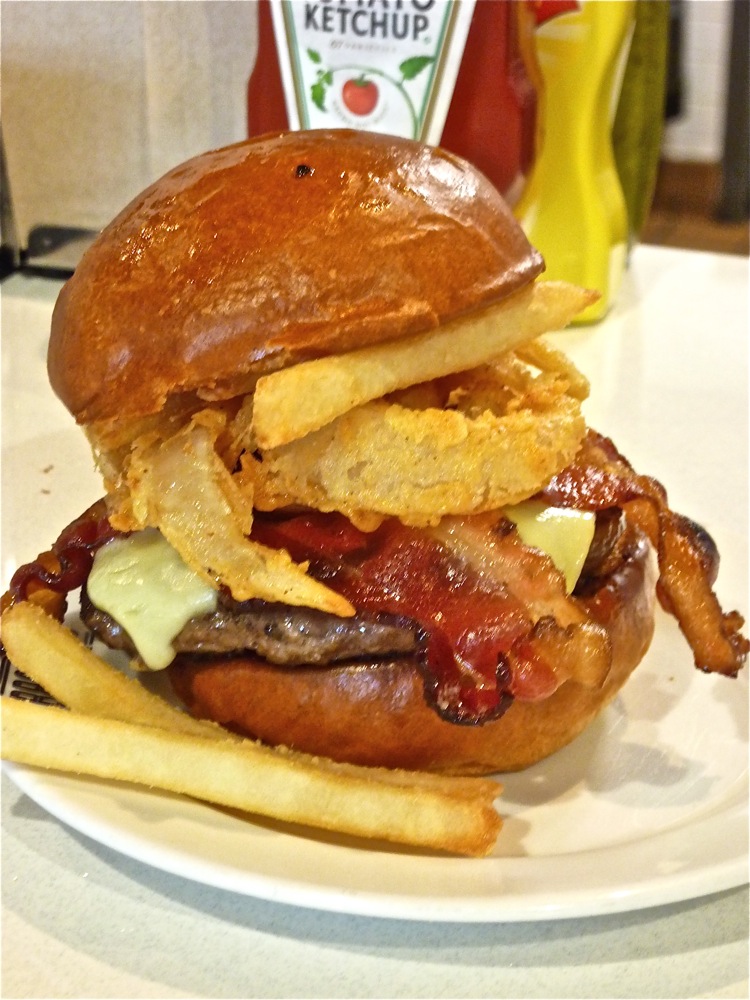 Burger from Brothers Marketplace in Medfield, Massachusetts