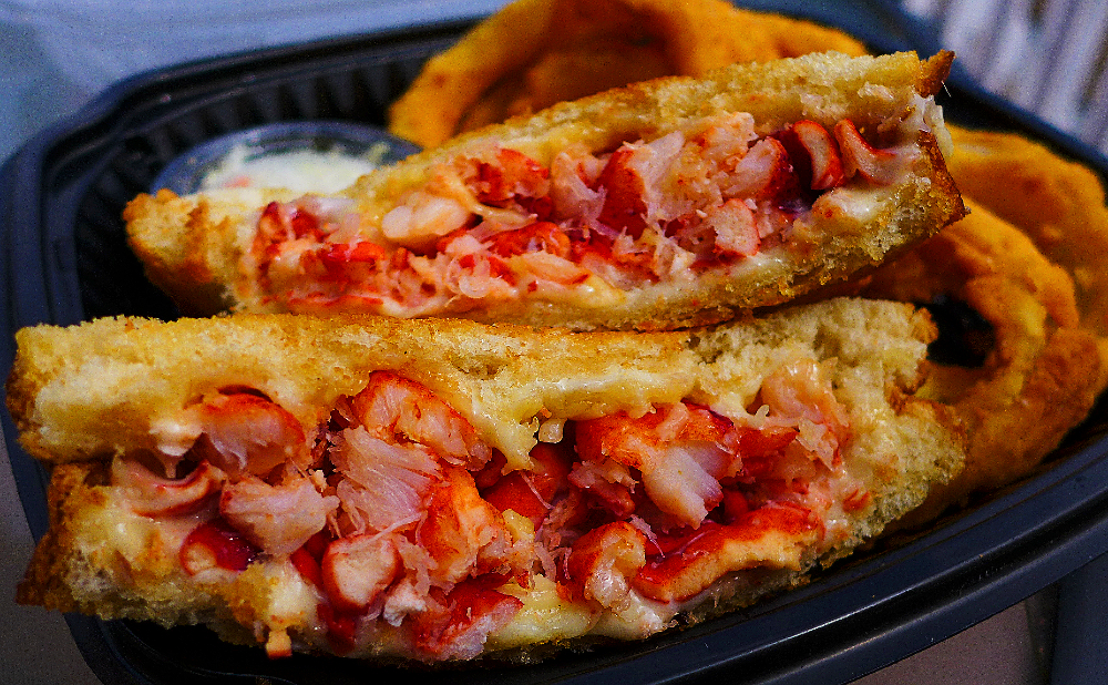 Lobster grilled cheese sandwich from CRISP in Walpole, Massachusetts