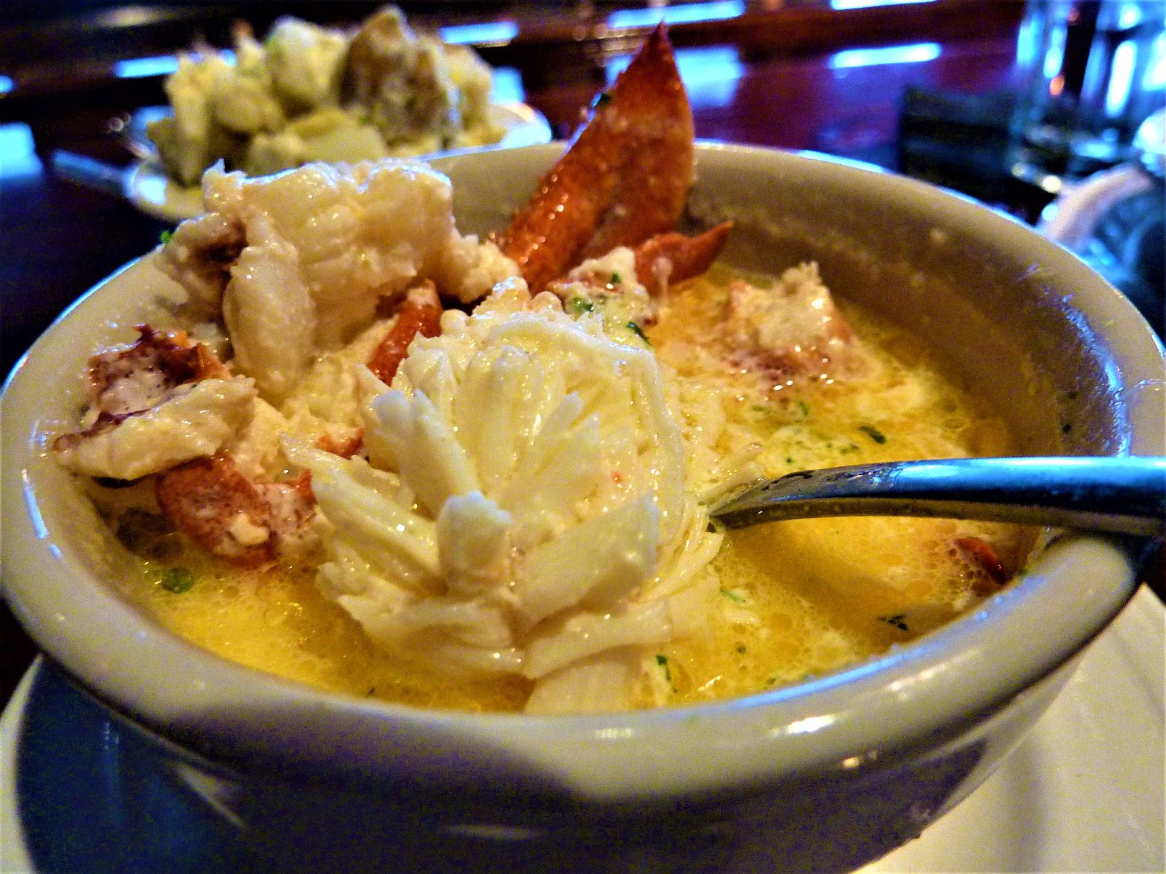 Lobster bisque from DiMillo's On the Water in Portland, ME.