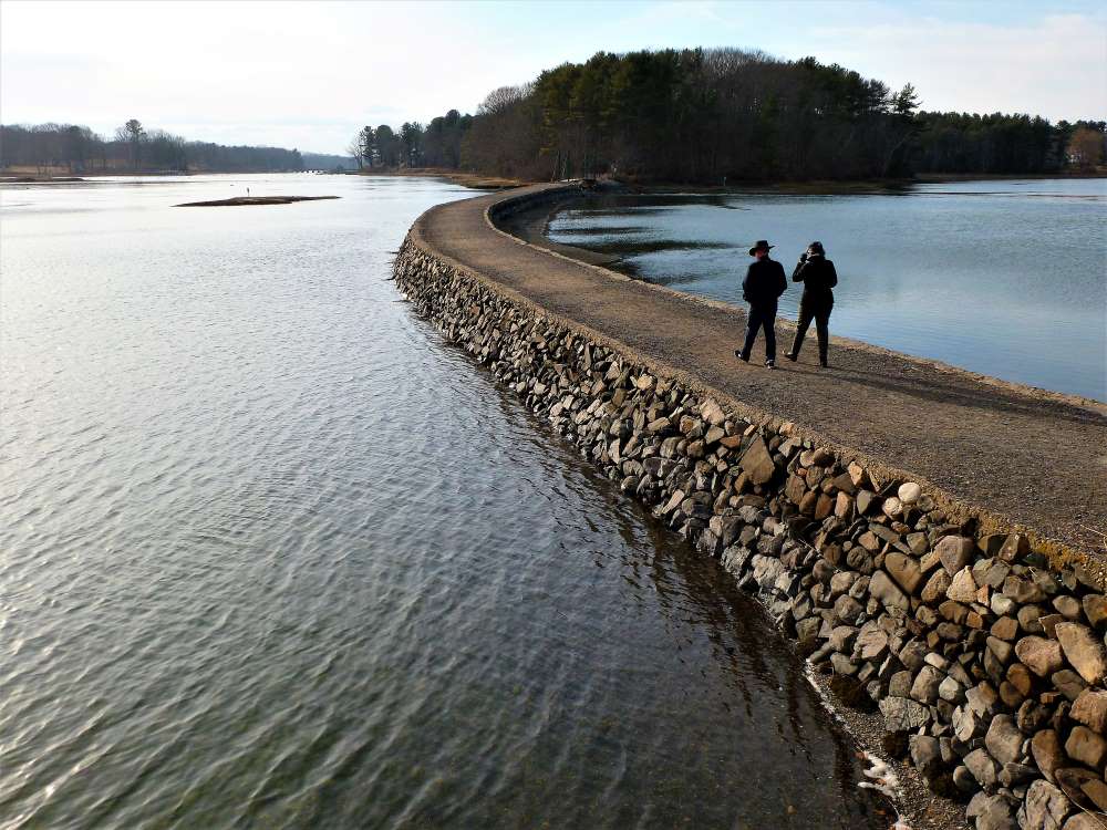 Bridge walkway on Route 103 in York, Maine.