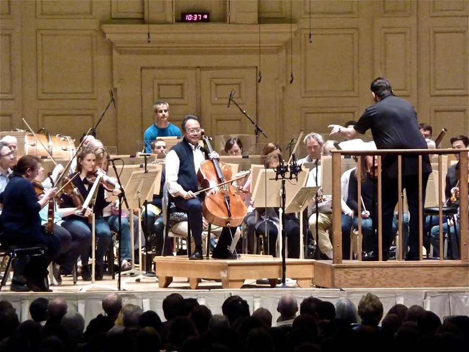 Yo Yo Ma in concert at the Boston Symphony Orchestra, Boston, Mass.