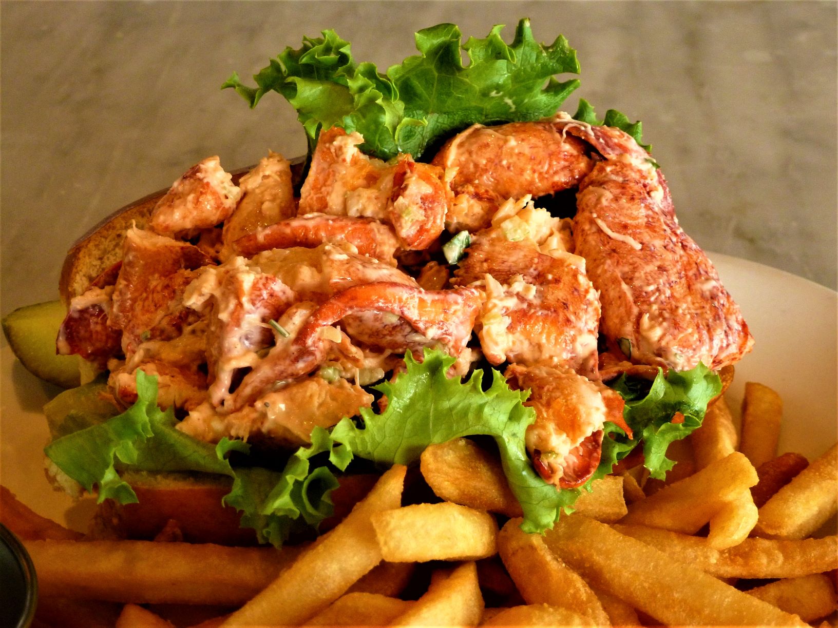 A different lobster roll from Coast Guard House in Narragansett, R.I.