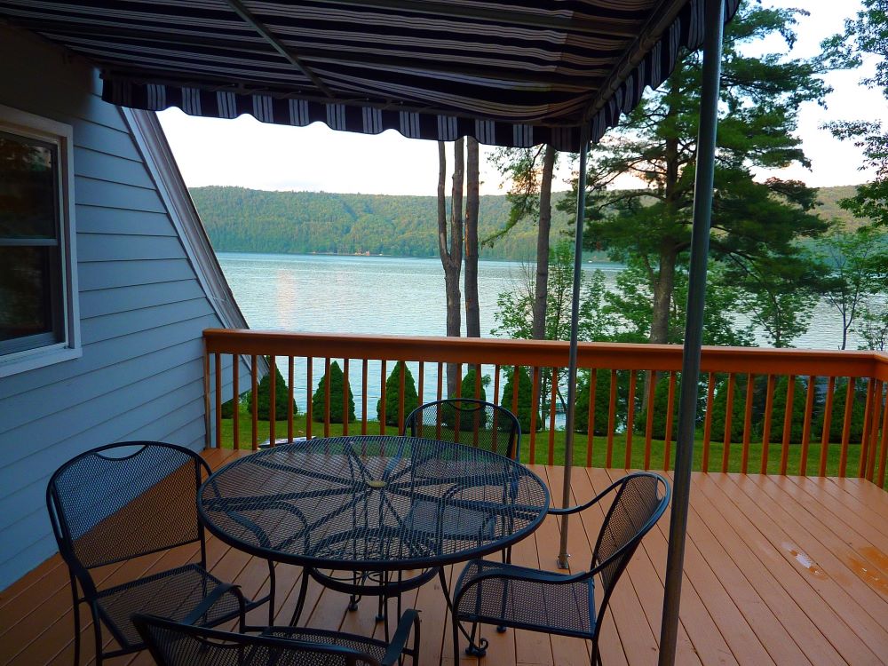 View from the deck at Cobblescote on the Lake in Cooperstown, N.Y.