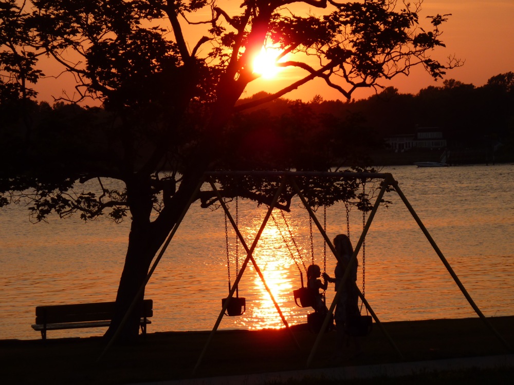 Sunset at Warren Town Beach in Warren, R.I.