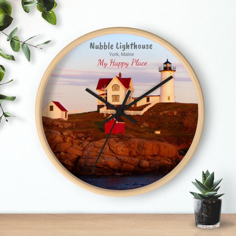 Check out this Nubble Lighthouse Wall Clock for your home, townhouse, condo, yurt, apartment or office!