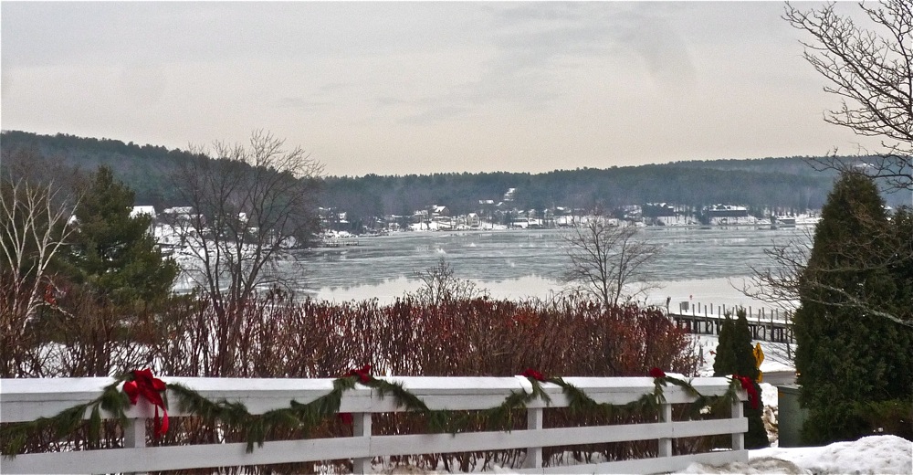 View of Lake Winnipesaukee from downtown Meredith NH