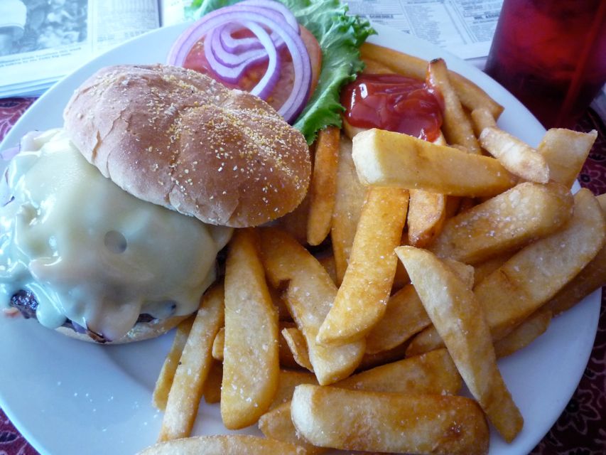 Burger and fries from Walpole Tavern, Walpole NH