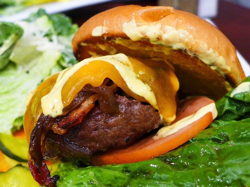 Amazing burger from the Cedar House Restaurant and Bar in Walpole, Mass.