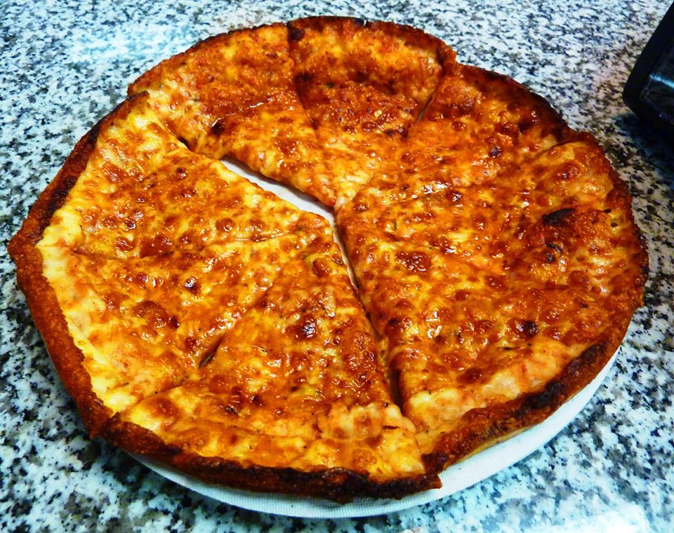 South Shore bar pizza (cheese and tomato) from CRISPWalpole in Walpole, Mass.