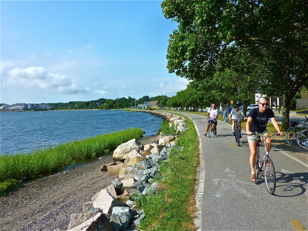 Riding the East Bay Bike Path for incredible scenery in Rhode Island.