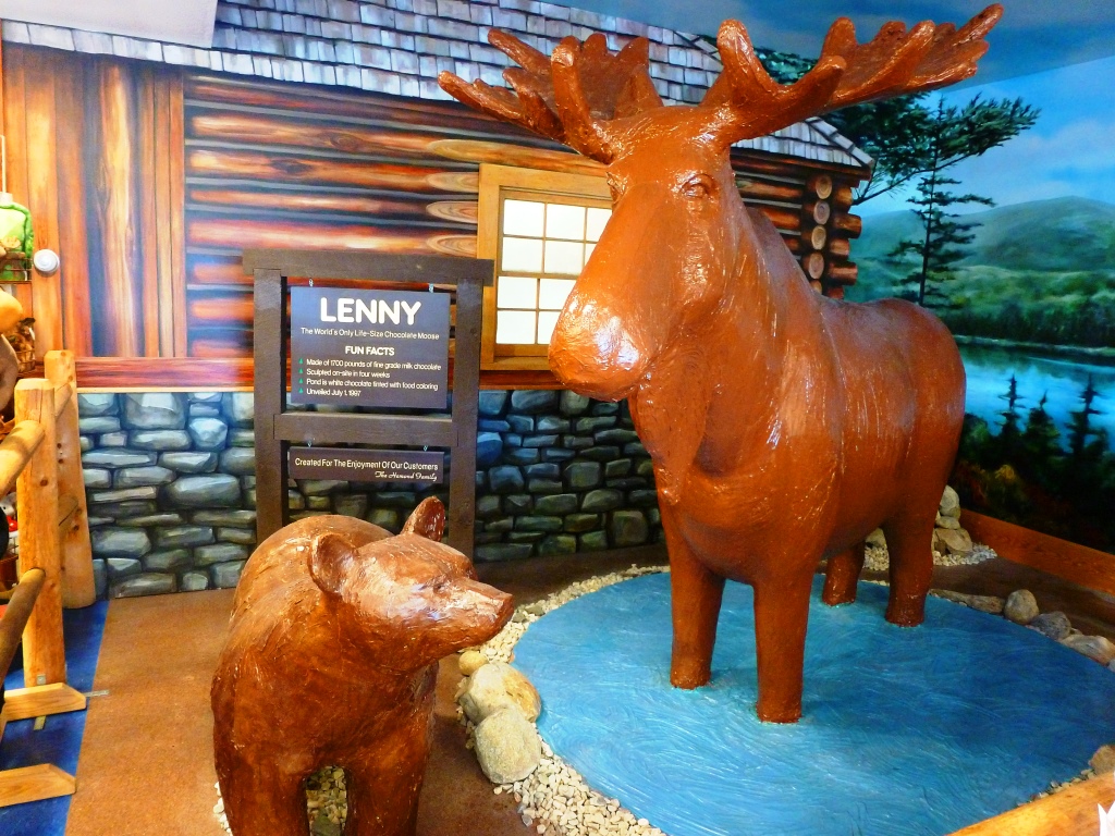 Lenny, at Len Libby Candies in Scarborough, Maine, is the world's only life-size chocolate moose.