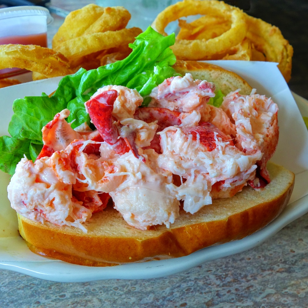 Lobster roll from Fox's Lobster House, York, Maine