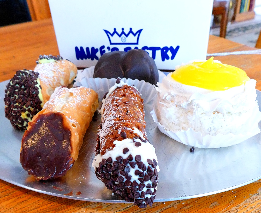 Cannoli and other baked goods from Mike's Pastry in Boston, Mass.