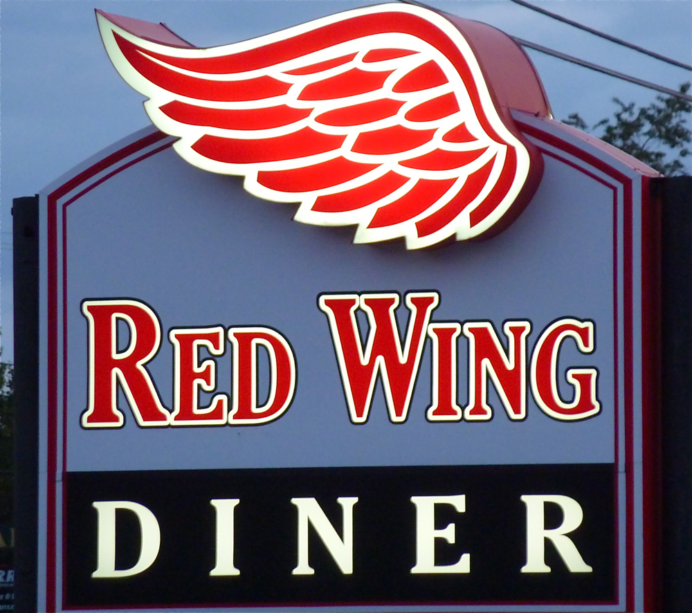 Red Wing Diner sign, Walpole, Massachusetts