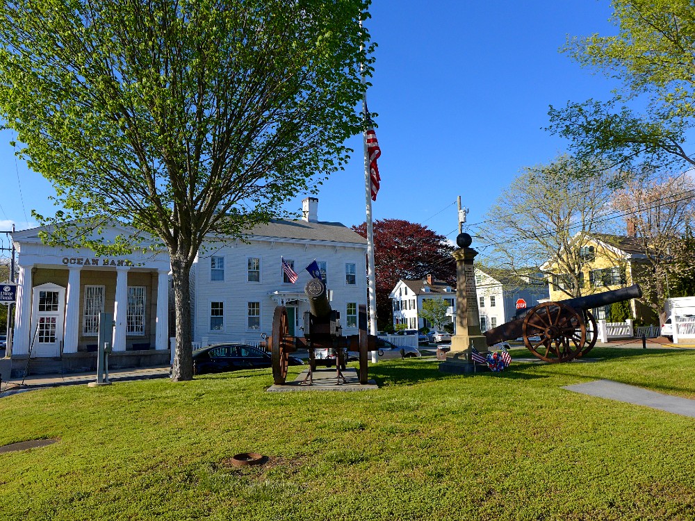 Town green in Stonington Borough, Conn.