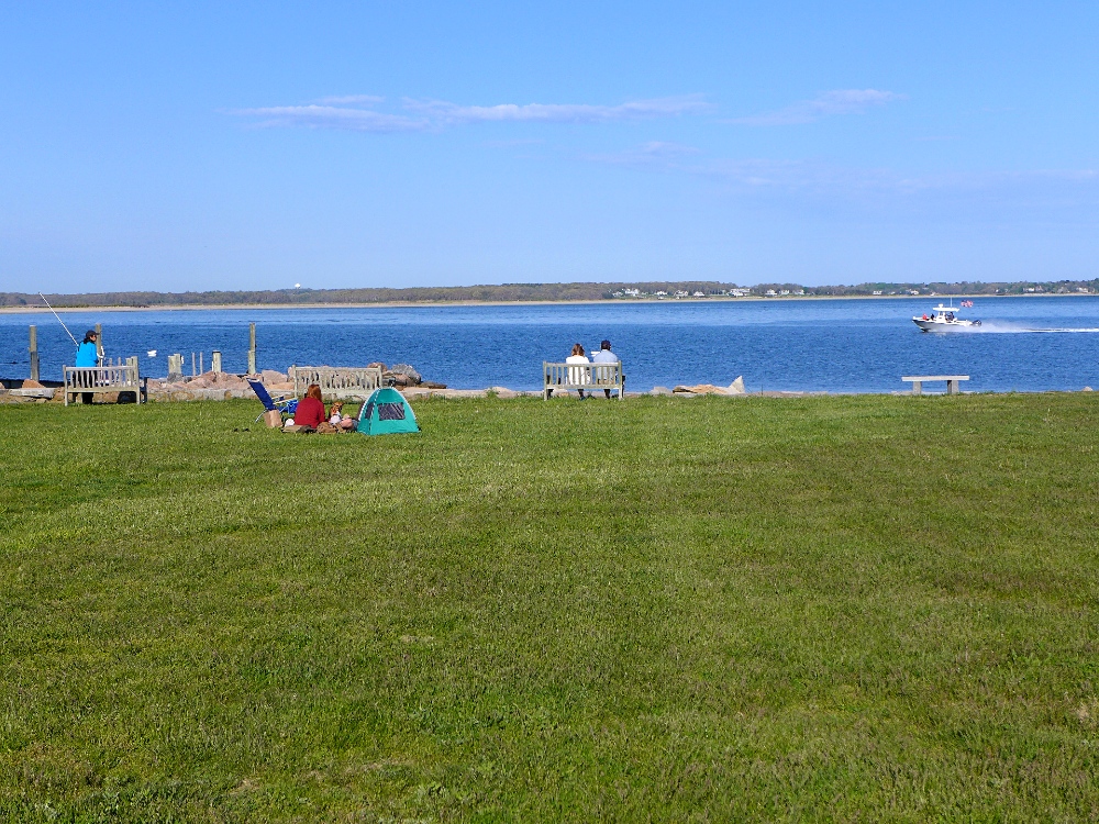 Eats Lawn with view of the water in Stonington Borough, Conn.