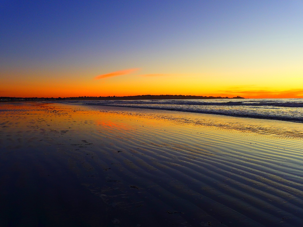 Sunrise on Long Sands Beach, York Beach, Maine