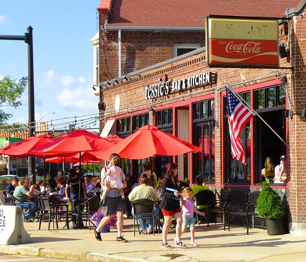 Outdoors at Tessie's Bar & Kitchen in Walpole, Mass.