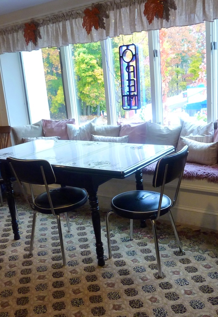 Window seat area at Watson's Candies in Walpole, Mass.