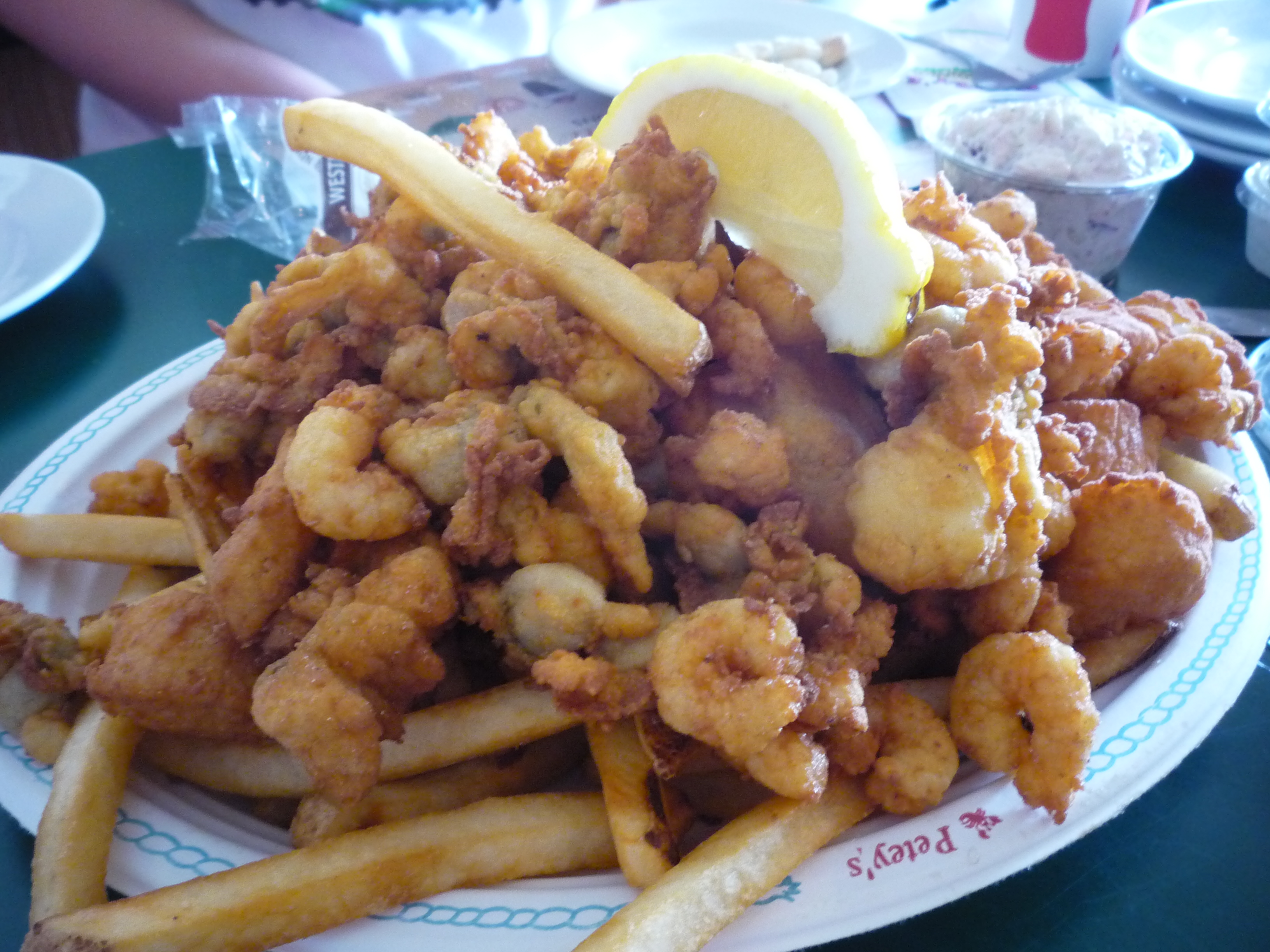 Photo of fried seafood platter, Petey's in Rye Beach NH