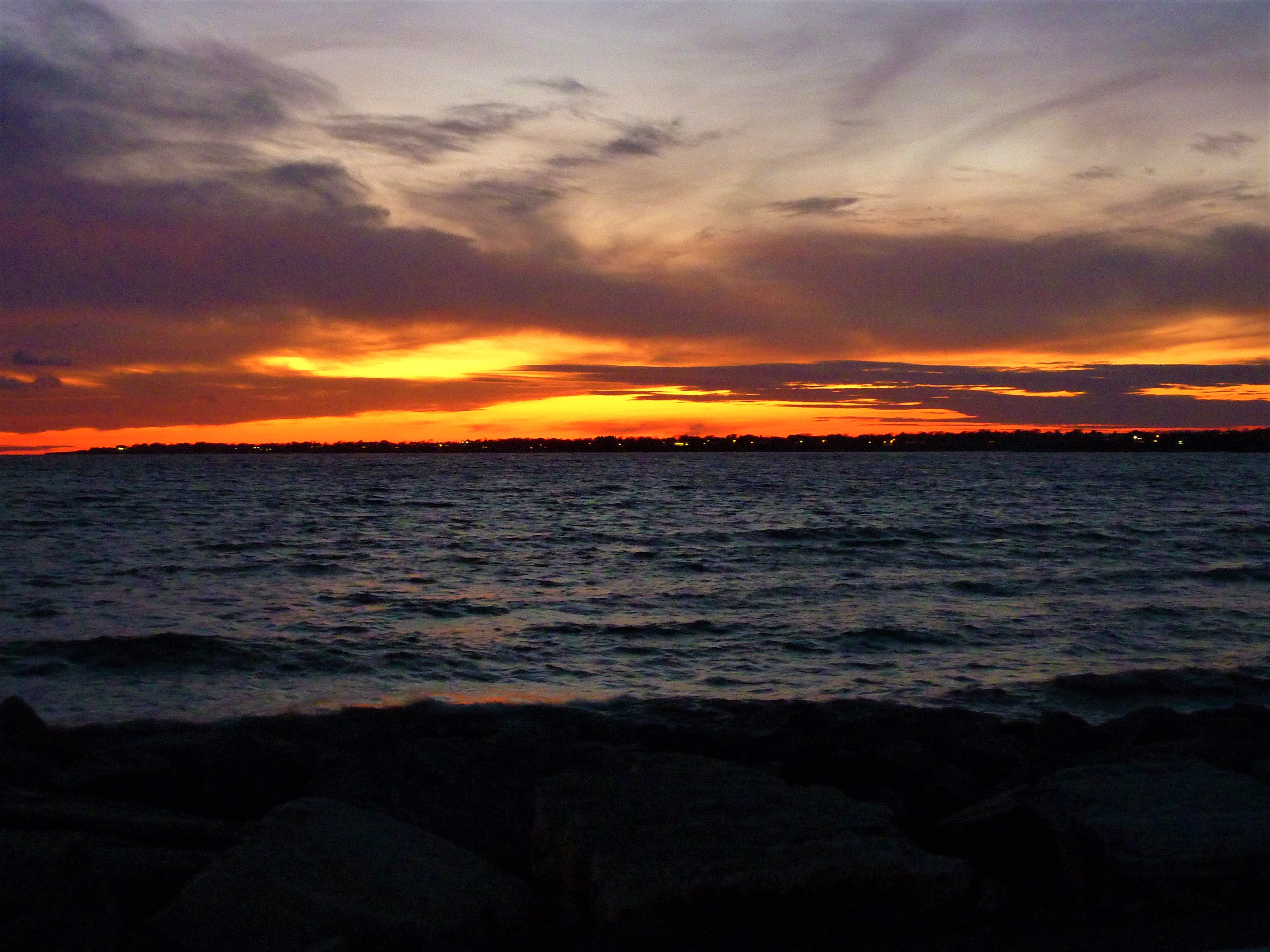 Sunset in November at Sachuest Point in Middletown, Rhode Island.