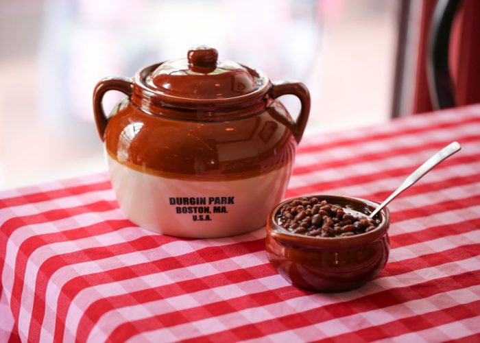 Famous New England food: Boston baked beans. Photo, courtesy of Durgin Park Restaurant, Boston, Mass.