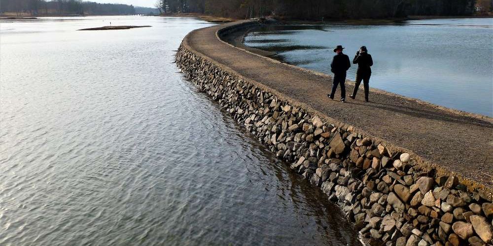 Bridge walkway on Route 103 in York, Maine.