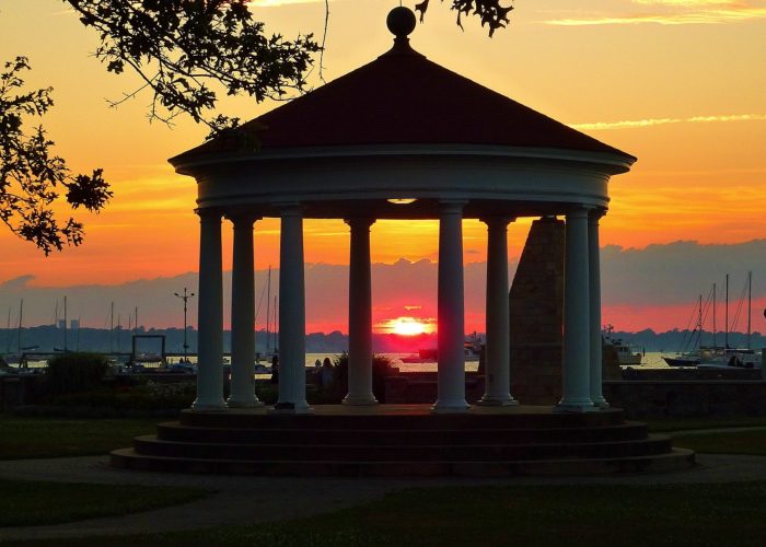 Sunset at Wellington Park in Newport, R.I.