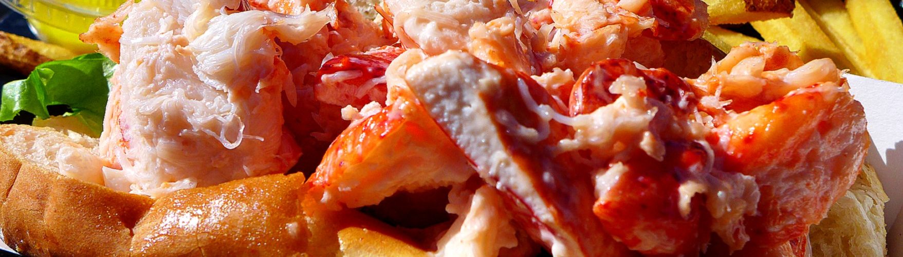 Maine lobster roll from Warren's Lobster House in Kittery, ME.