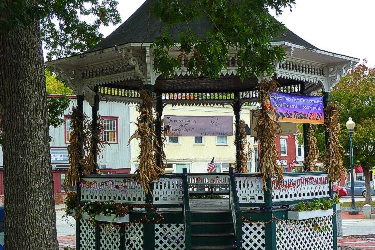This small New Hamoshire town features a beautiful bandstand at the Town Common,