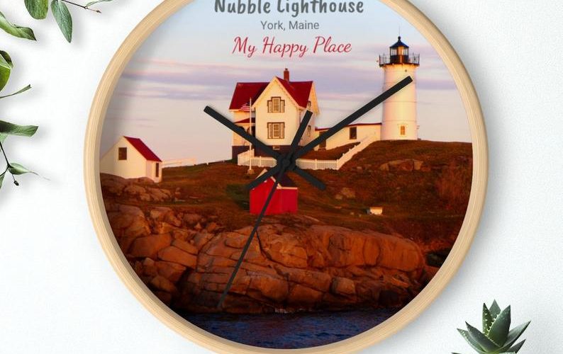 Check out this Nubble Lighthouse Wall Clock for your home, townhouse, condo, yurt, apartment or office!