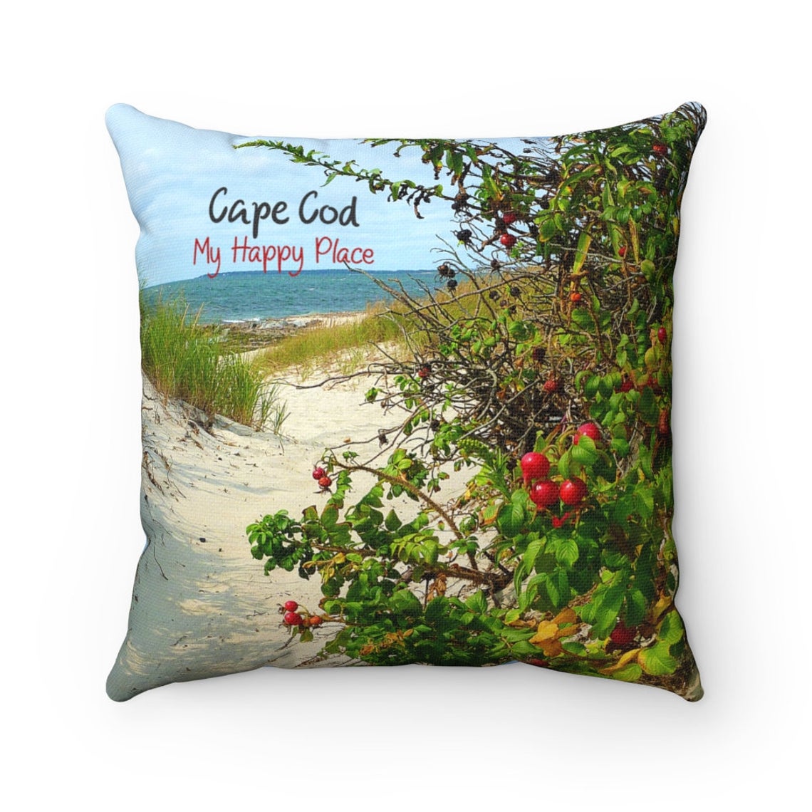 My Happy Place - Cape Cod throw pillow from the NewEnglandCaptured Shop at Etsy.