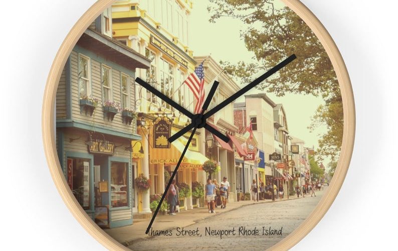 Newport, RI, Thames St. Wall Clock.